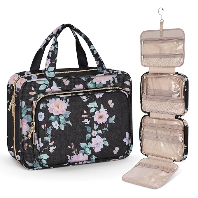 Wedama Toiletry Bag for Women, Large Cosmetic Travel Bag, Hanging Toiletry Bag by Wedama