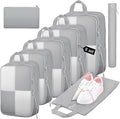 8 Set Compression Packing Cubes Travel, Lightweight Expandable Travel Cubes by Attmu