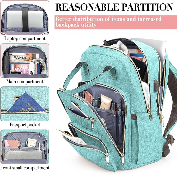 Laptop Backpack for Women, High School Bookbag for Girls - Image 2