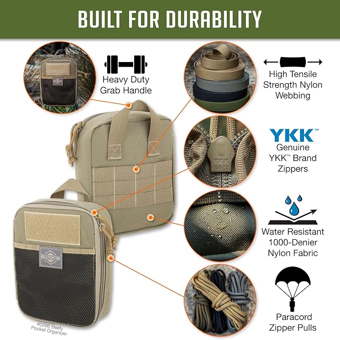 MAXPEDITION Beefy Pocket Organizer, MOLLE-Compatible, 1000D Nylon Tactical Pouch - Image 3