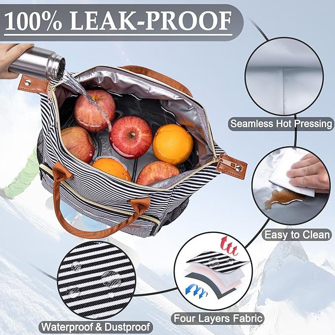 TuErCao Lunch Bag Women Insulated Lunch Box - Image 3