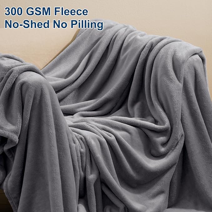 PHF Ultra Soft Fleece Blanket Queen Size, No Shed No Pilling Luxury Plush Cozy - Image 3