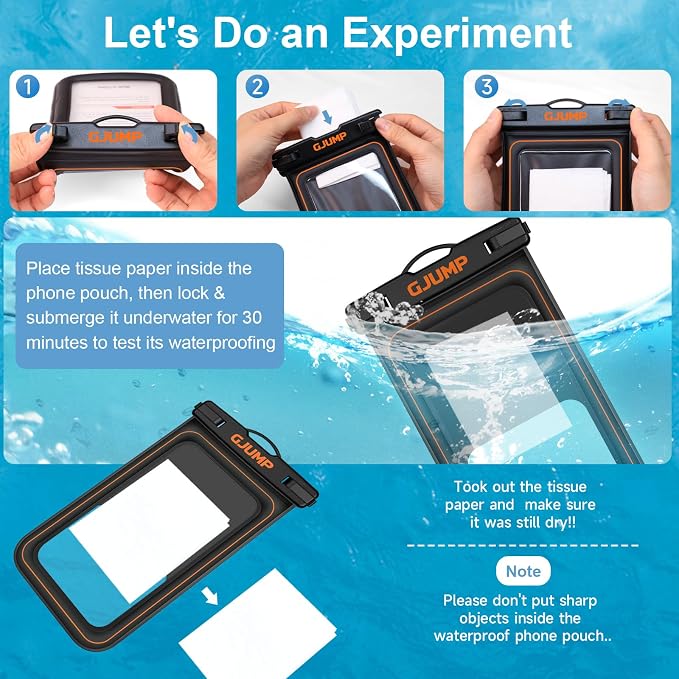 2 Pack Floating Waterproof Phone Pouch, Essential - Image 7