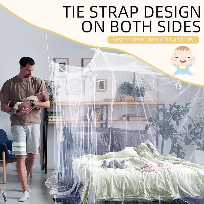 4 Corners Mosquito Net for Mosquiteros para Camas Bed Canopies Netting Bed - Image 4
