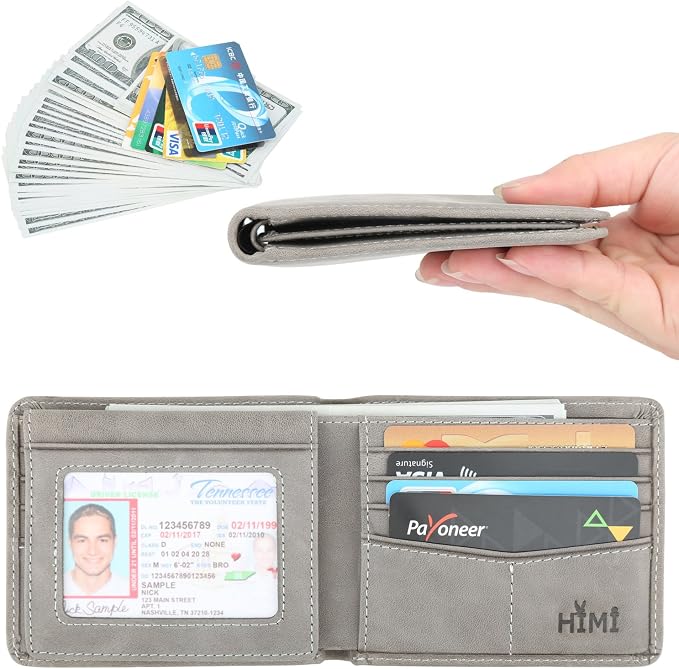 Wallet for Men-Genuine Leather RFID Blocking Bifold Stylish Wallet - Image 2