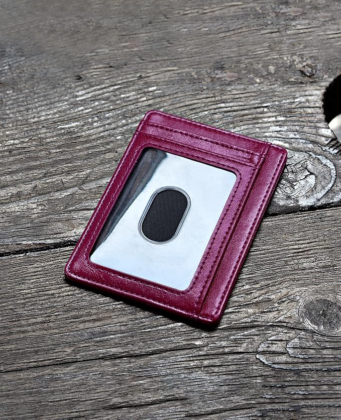 Buffway Slim Minimalist Front Pocket RFID Blocking Leather Wallets - Image 3