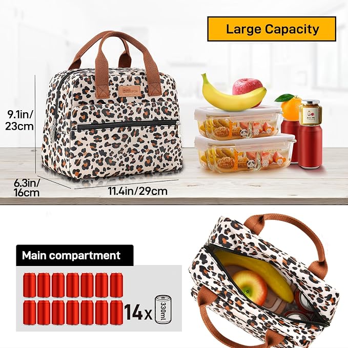 HOMESPON Insulated Lunch Bag for Women Men Lunch Box Cooler Lunch Tote for Work - Image 3