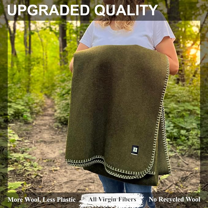 EKTOS 100% Virgin Wool Blankets, Survival Kits, Camp Equipment, Car Camping - Image 3