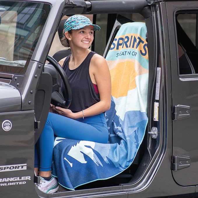 Sprints Athletic Running Towel, Full-Sized, Car Seat Cover - Image 2