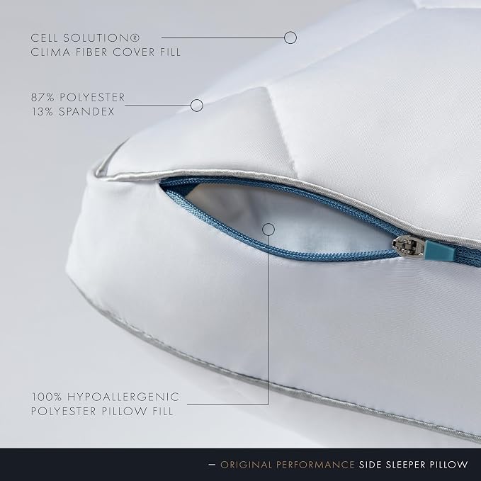 SHEEX Original Performance Down-Alternative Side Sleeper Pillow, Cooling Pillow - Image 3