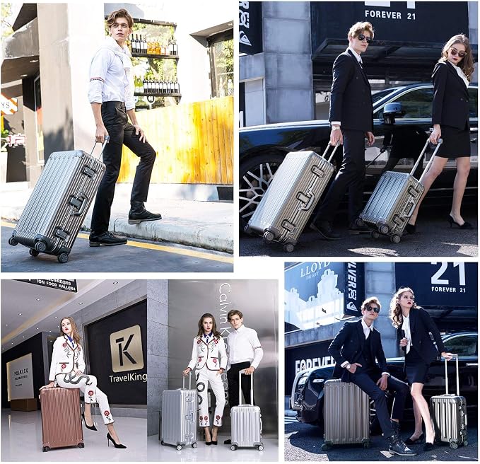 TRAVELKING All Aluminum Carry On Luggage - Image 2