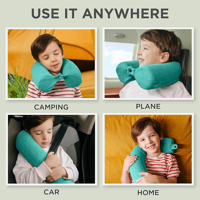 Dot&Dot Green Twist Memory Foam Kids Travel Pillow - Image 5