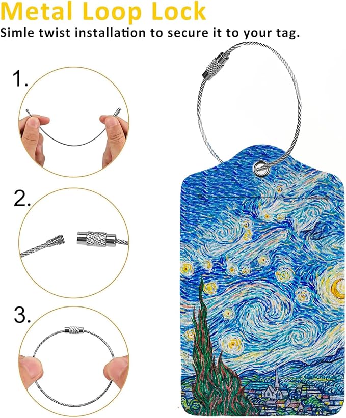 Starry Night Luggage Tag Personalized Luggage Tags - Image 3