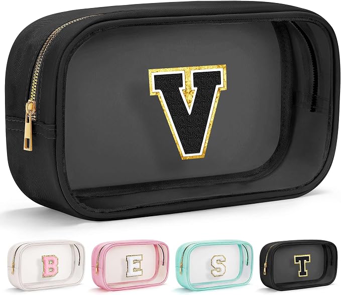 YOOLIFE Initial Travel Essentials Makeup Bag, Make Up Bag Skin Care Clear by YOOLIFE