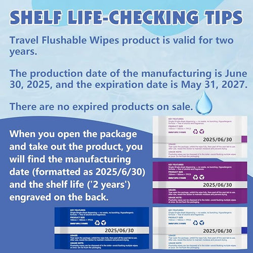 12 PackTravel Flushable Wipes - Image 2