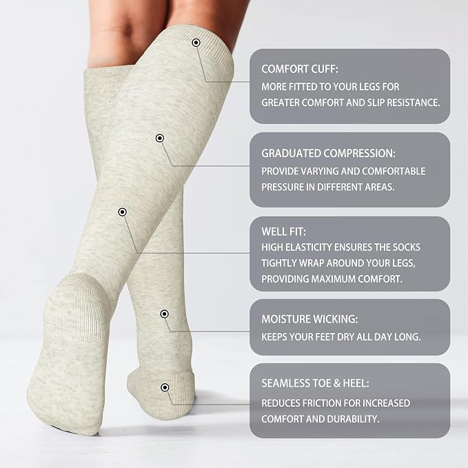 LEVSOX Thick Cotton Compression Socks - Image 2