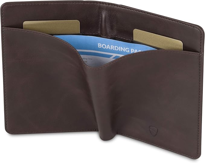 Vaultskin Leather Passport Holder, Slim RFID Blocking Travel Wallet - Image 3