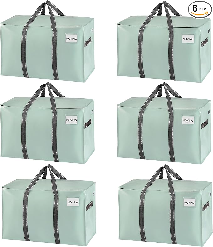 VENO 6 Pack Moving Bags, Heavy Duty, Moving Boxes Alternative, Packing Storage by Veno