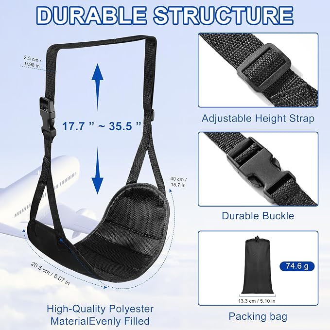 Airplane Footrest Hammock, Foot Hammock - Image 6