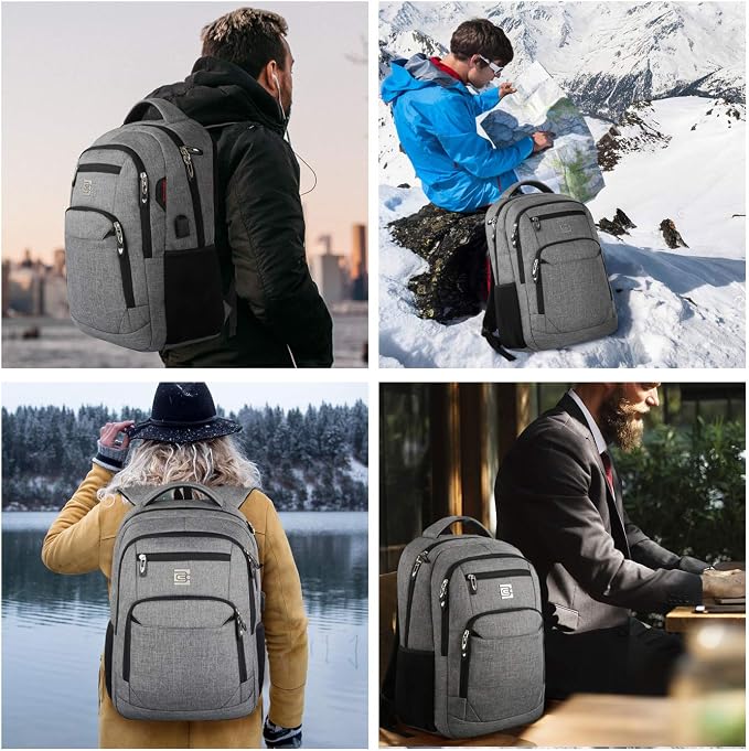 Laptop Backpack, Business Travel Anti Theft Slim Durable Laptops Backpack - Image 7