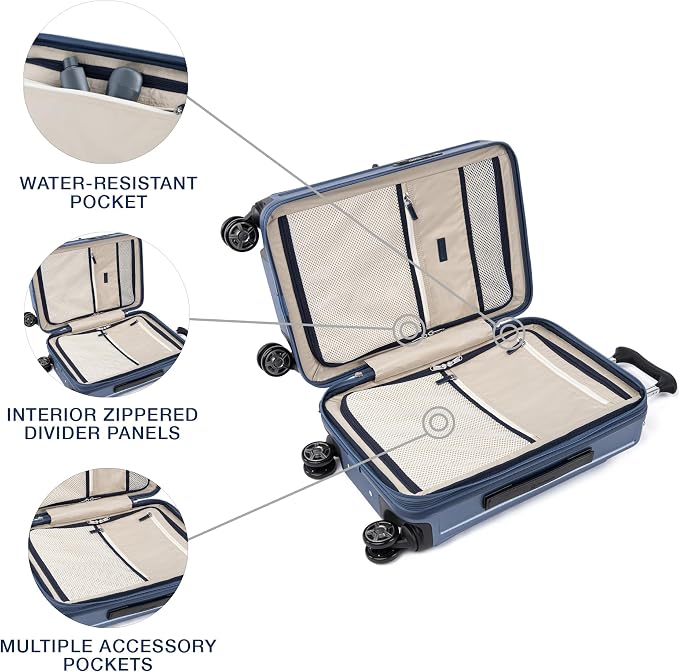 Travelpro Platinum Elite Hardside Expandable Carry on Luggage, 8 Wheel Spinner - Image 4