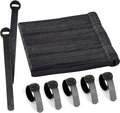 120 x Reusable Cable Ties Black, Adjustable Releasable Hook and Loop Cable by ARMIZ