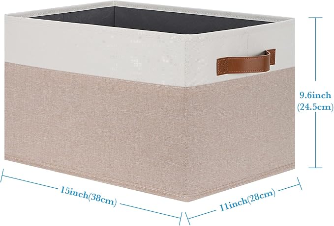 Large Fabric Storage Bins, Foldable Fabric Storage Baskets - Image 3