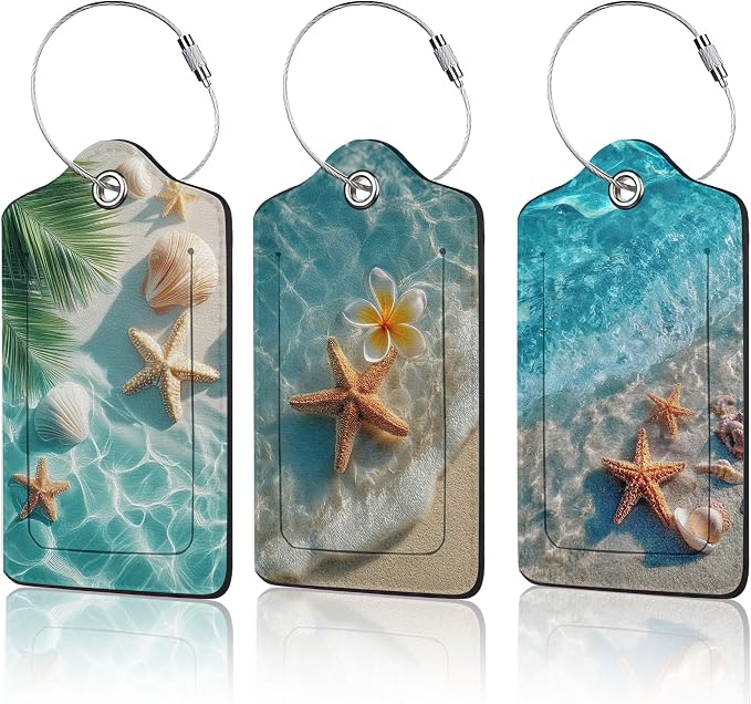 Starfish Seashell on Beach Luggage Tags by Unknown