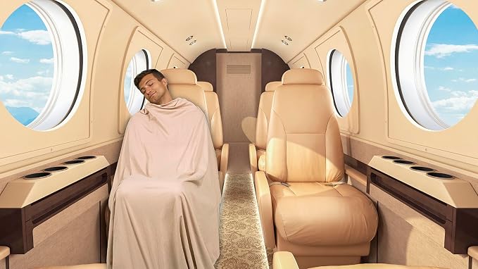 BlueHills Travel Blanket Pillow Compact Lightweight Pocket Size Airplane - Image 4