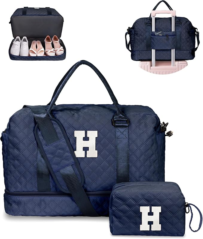 Gifts for Teen-Girls-Initial Duffle Bag by Vogewood