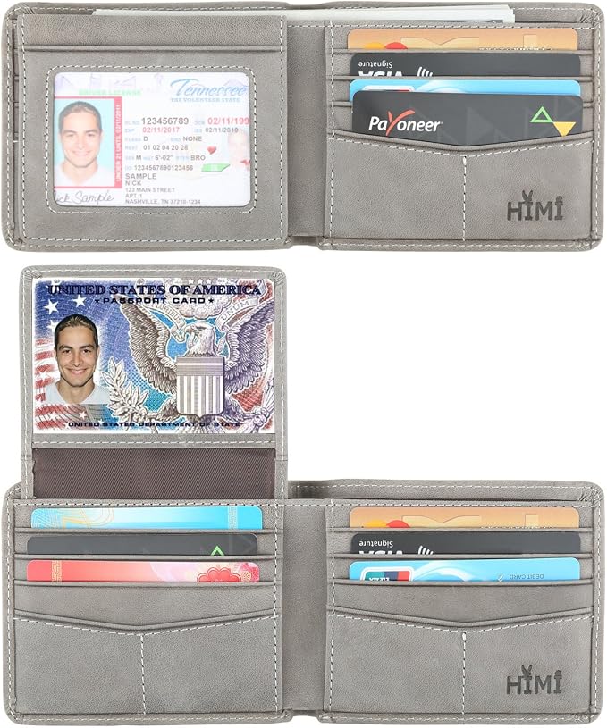 Wallet for Men-Genuine Leather RFID Blocking Bifold Stylish Wallet by WelcometoHIMI
