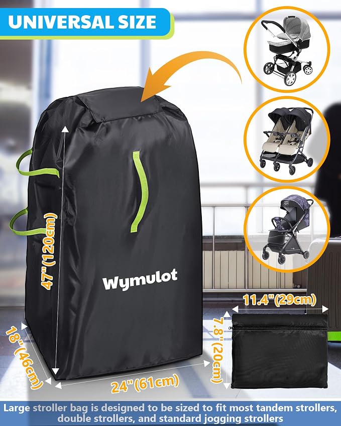 Large Stroller Bag for Airplane, Waterproof Stroller Travel Bag, Gate Check - Image 2