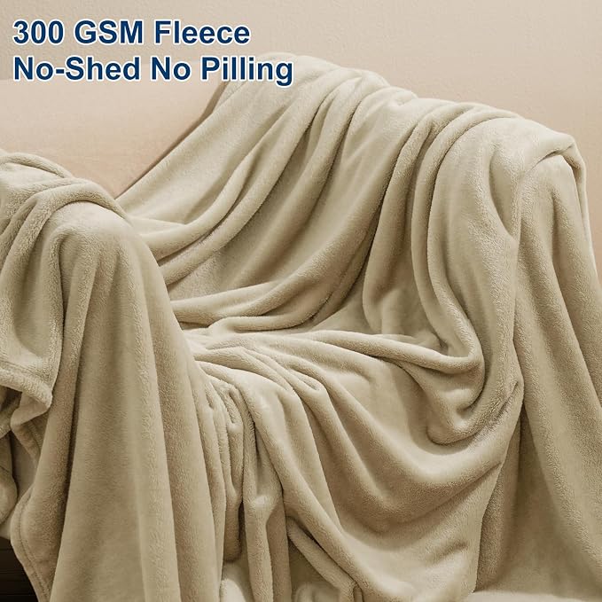 PHF Ultra Soft Fleece Blanket Twin Size, No Shed No Pilling Luxury Plush Cozy - Image 3