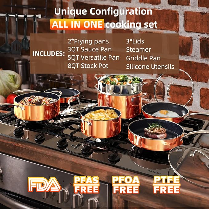 Deluxe DUXANO 14PC Healthy Pots and Pan - Image 3