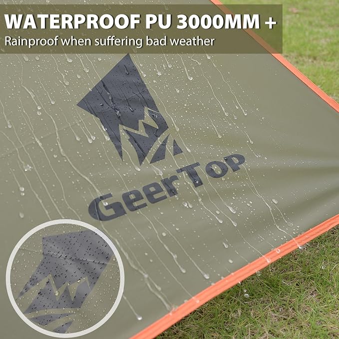 GEERTOP Large Car Side Camping Awning 19 x 11 ft SUV Canopy Tarp Waterproof - Image 2