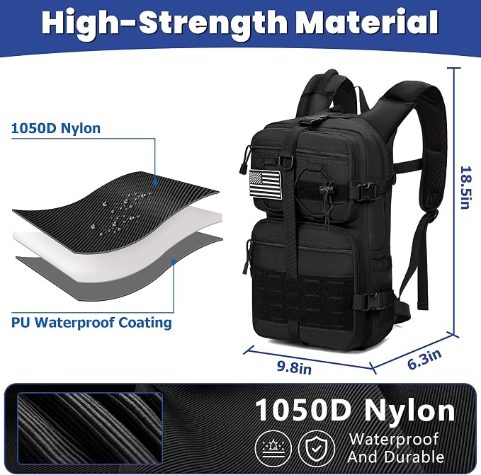 1050D Tactical Hydration Backpack - Image 5