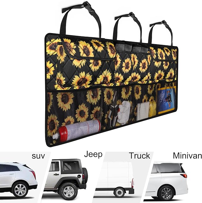 Femuar Car Trunk Organizer, Large Capacity Backseat Organizer, Collapsible - Image 5
