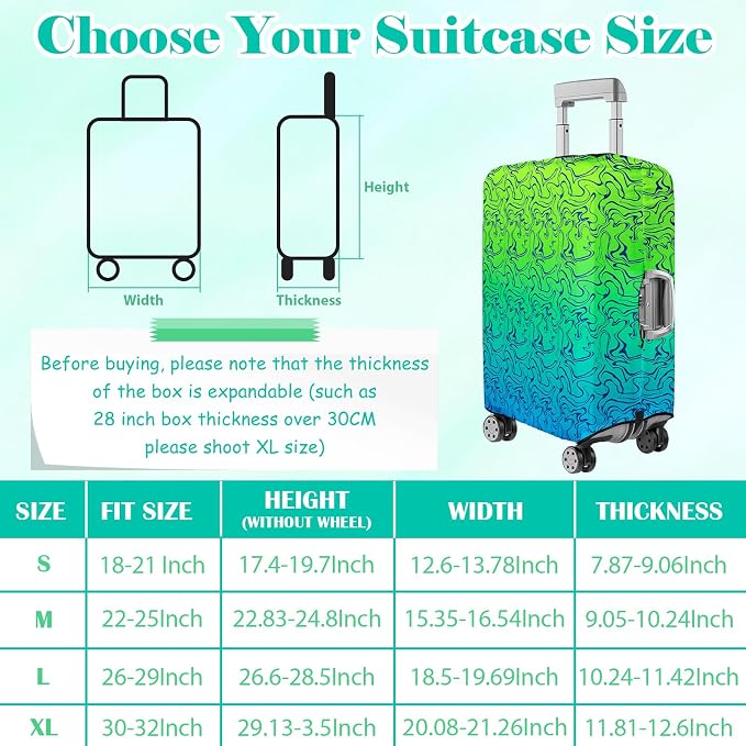 Luggage Cover for Suitcase Elastic Suitcase Cover Protector, Carry On Luggage - Image 3