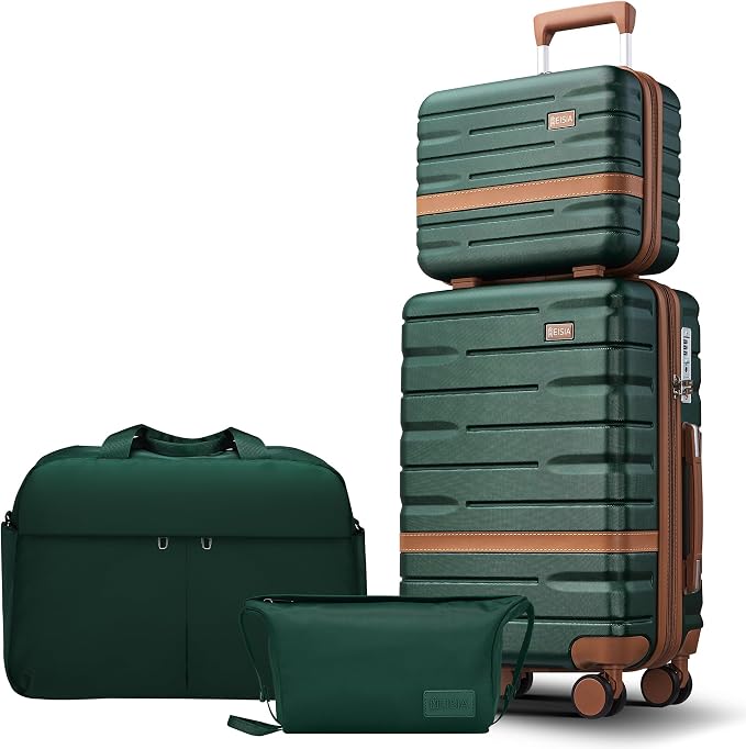 Luggage Sets 4 Piece with TSA Lock Hardside PC+ABS Carry On expandable Suitcase by Unknown