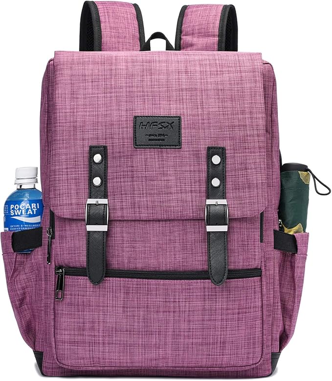 HFSX Vintage Backpack Anti Theft Laptop Backpack Men Women Business Travel - Image 2