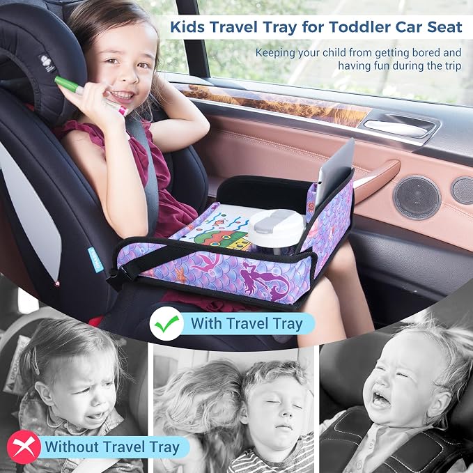 COOLBEBE Kids Travel Tray for Toddler Car Seat, Travel Tray for Airplane - Image 3