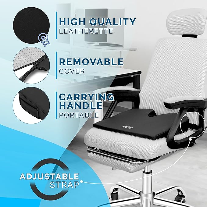 ComfiLife Car Seat Cushion – Premium Wedge Memory Foam Car Cushions - Image 6