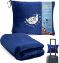 Resty 65"x40" Traveling Airplane Blanket, Velvety Soft Blanket That Becomes a by Resty