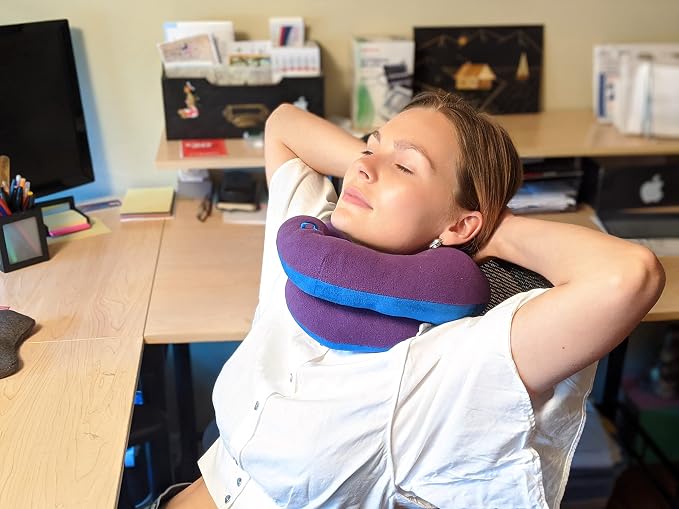 BCOZZY Travel Neck Pillow for Airplane– Patented Double Support for Head - Image 10