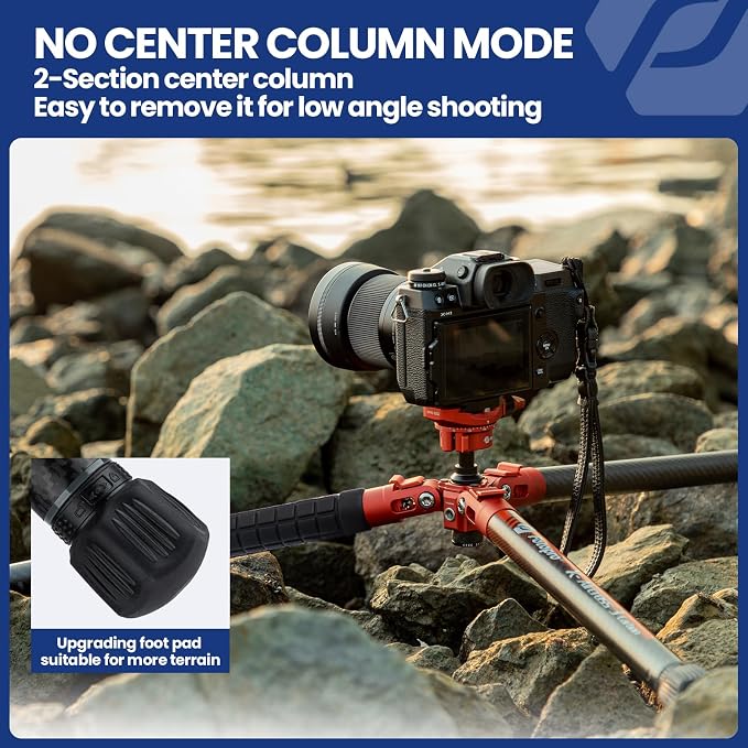 Fotopro Carbon Fiber Tripod 1.7lbs Ultralight 62 Inch Portable Compact Travel - Image 6