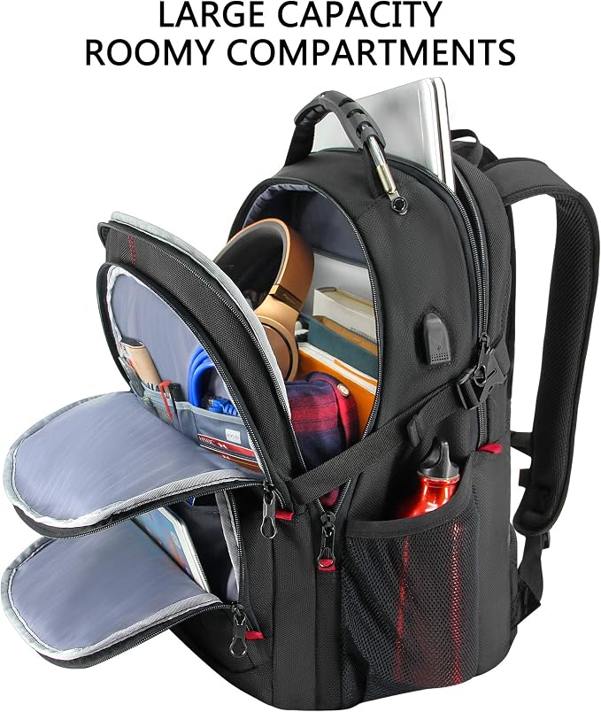 KROSER Travel Laptop Backpack 17.3 inch XL Computer Backpack Stylish College - Image 5