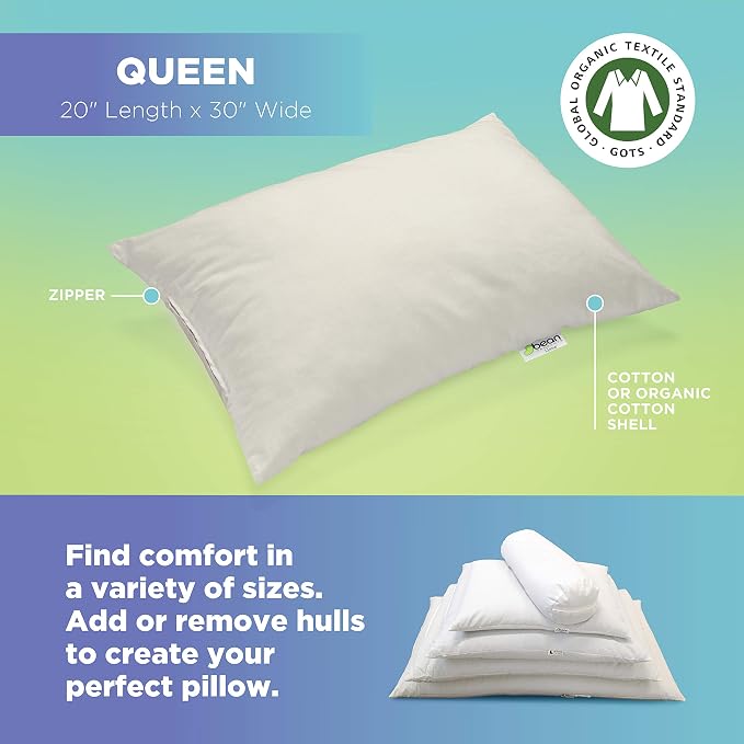 Bean Products 20" x 30" Queen Bed Pillow - Image 3