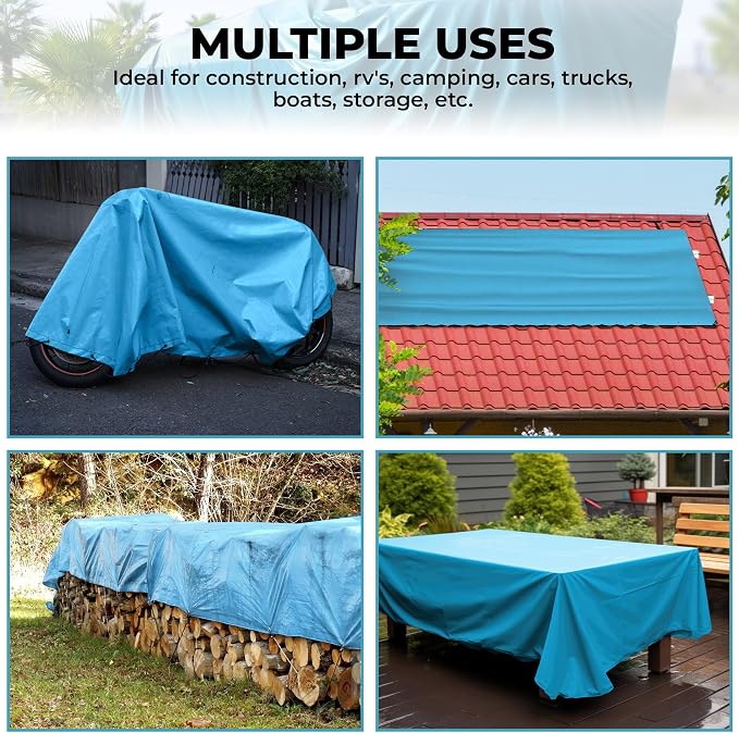 Tarps Heavy Duty Waterproof 20x20-12 mil Thick Camping Tent - Image 6