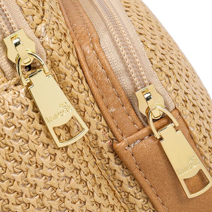 Haytijoe Summer Straw Purse Small Sling Bag RFID Blocking Crossbody Bags - Image 5