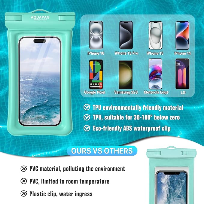 NEPHI IP68 Waterproof Phone Pouch 2 Pack-Up to 8.0"，Adjustable Neck Lanyard - Image 5